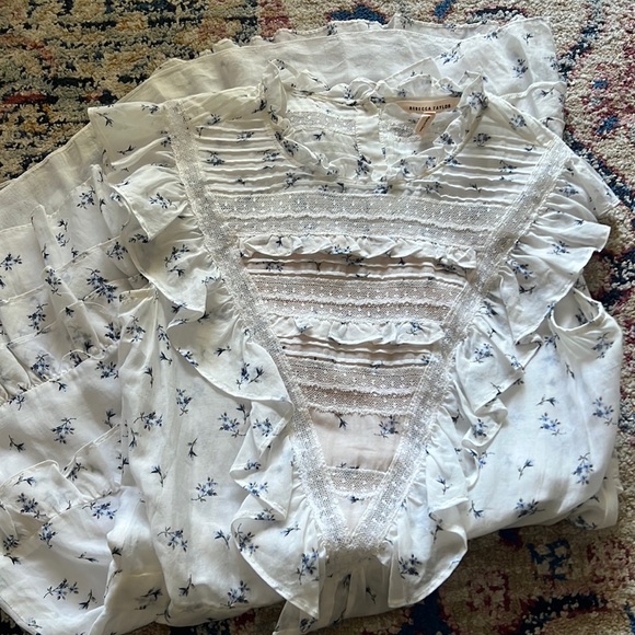 Rebecca Taylor Ruffle Floral Dress Size 2 - Picture 8 of 12
